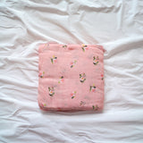 Pink Roses Large Muslin Blanket