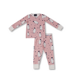 Children's PJ Set Pink Penguin